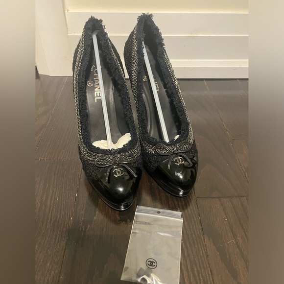 Chanel Women's tweed Escarpins Pump Heels, sz 41 EU (11 US) Black - Picture 4 of 14